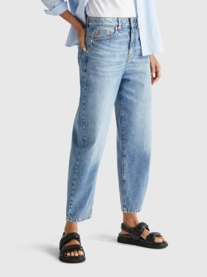 Benetton, Balloon Fit Jeans, Size: 34, Light Blue, Women United Colors of Benetton