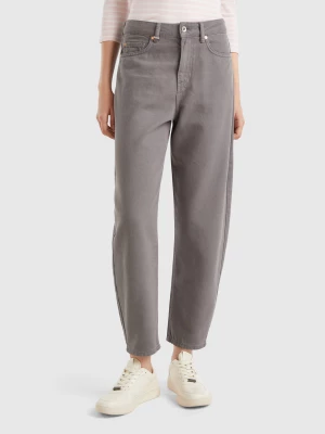 Benetton, Balloon Fit Trousers, size 30, Gray, Women United Colors of Benetton