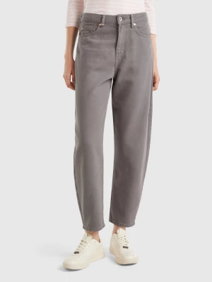 Benetton, Balloon Fit Trousers, size 35, Gray, Women United Colors of Benetton