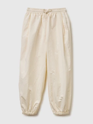 Benetton, Balloon Fit Trousers, Size: XL, Creamy White, Kids United Colors of Benetton