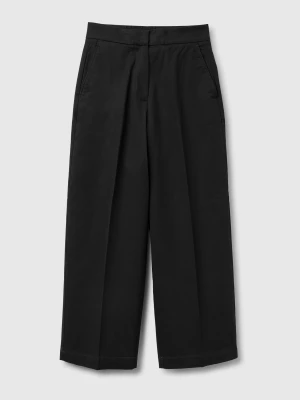 Benetton, Balloon Leg Pants, Black, Women United Colors of Benetton