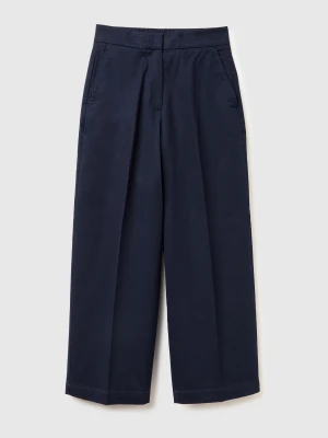 Benetton, Balloon Leg Pants, Dark Blue, Women United Colors of Benetton