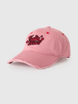 Benetton, Baseball Cap With 3d Application, Size: OS, Pink, Women United Colors of Benetton
