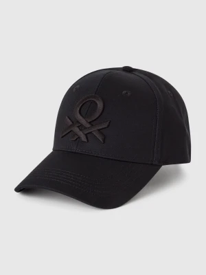 Benetton, Baseball Cap With Embroidered Logo, size OS, Black, Men United Colors of Benetton
