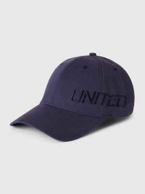 Benetton, Baseball Cap With Embroidered Logo, size OS, Blue, Men United Colors of Benetton