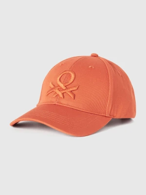 Benetton, Baseball Cap With Embroidered Logo, Size: OS, Orange, Men United Colors of Benetton
