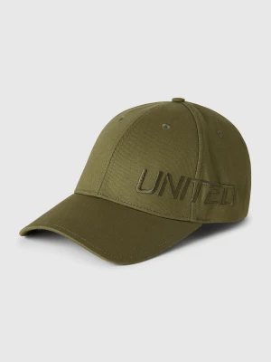 Benetton, Baseball Cap With Embroidered Logo, size OS, Military Green, Men United Colors of Benetton