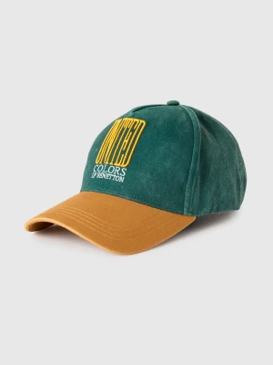 Benetton, Baseball Cap With Embroidery, Size: OS, Green, Men United Colors of Benetton
