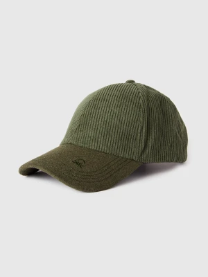 Benetton, Baseball Cap With Logo Embroidery, Size: OS, Military Green, Men United Colors of Benetton