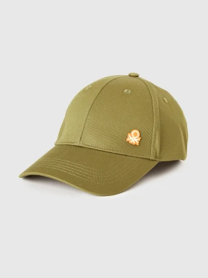 Benetton, Baseball Cap With Logo, Size: OS, Olive Green, Men United Colors of Benetton