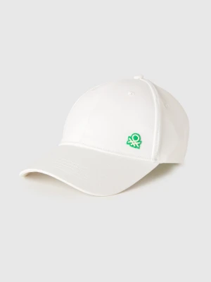 Benetton, Baseball Cap With Logo, Size: OS, White, Men United Colors of Benetton