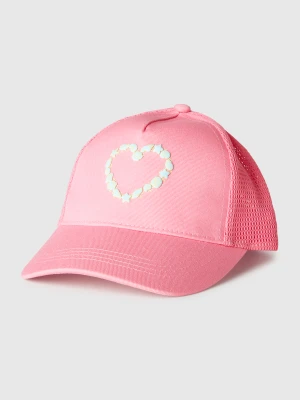Benetton, Baseball Hat In Cotton And Mesh, size 104, Pink, Kids United Colors of Benetton