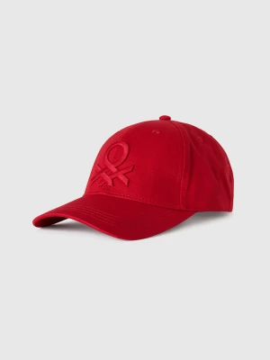 Benetton, Baseball Hat With Embroidered Logo, size OS, Red, Men United Colors of Benetton