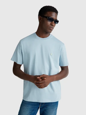 Benetton, Basic Cotton T-shirt, size XS, Air Force Blue, Men United Colors of Benetton