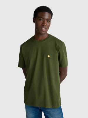 Benetton, Basic Cotton T-shirt, Size: XS, Dark Green, Men United Colors of Benetton