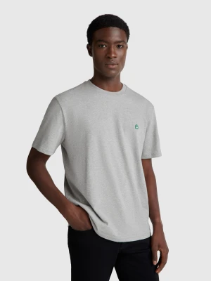 Benetton, Basic Cotton T-shirt, Size: XS, Light Gray, Men United Colors of Benetton