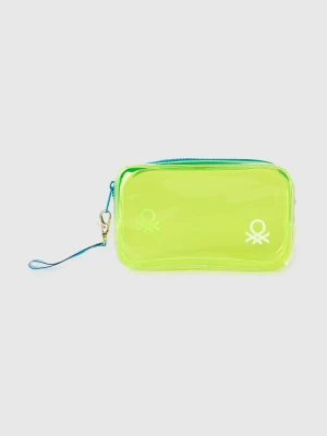 Benetton, Beauty Case In Pvc With Logo, Size: OS, Lime, Women United Colors of Benetton
