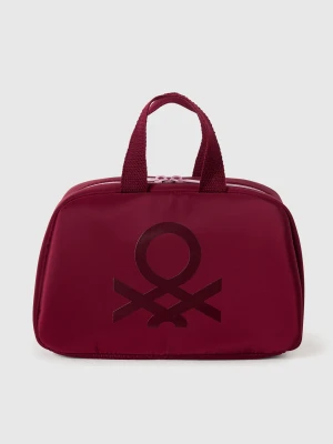 Benetton, Beauty Case With Logo, size OS, Burgundy, Women United Colors of Benetton