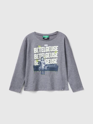 Benetton, Beetlejuice™ T-shirt In Organic Cotton, size 2XL, Dark Gray, Kids United Colors of Benetton