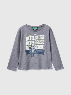 Benetton, Beetlejuice™ T-shirt In Organic Cotton, size S, Dark Gray, Kids United Colors of Benetton