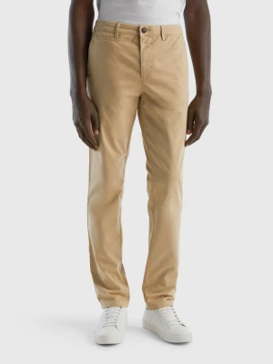 Benetton, Beige Slim Fit Chinos, size 42, Beige, Men United Colors of Benetton