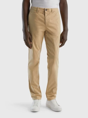 Benetton, Beige Slim Fit Chinos, size 44, Beige, Men United Colors of Benetton