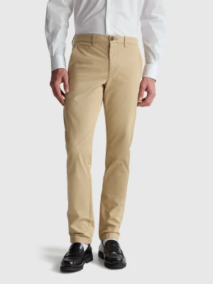 Benetton, Beige Slim Fit Chinos, Size: 58, Beige, Men United Colors of Benetton