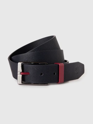 Benetton, Belt With Logo, Dark Blue, Men United Colors of Benetton