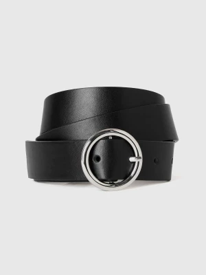 Benetton, Belt In Imitation Leather, size L, Black, Women United Colors of Benetton