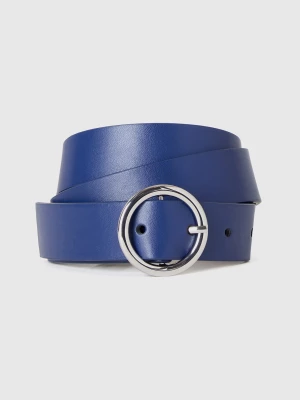 Benetton, Belt In Imitation Leather, size M, Blue, Women United Colors of Benetton