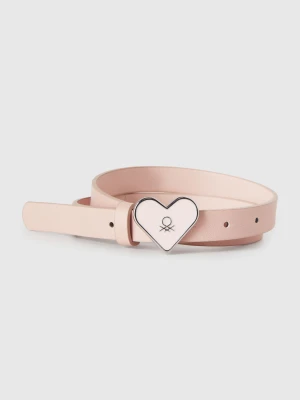 Benetton, Belt With Heart Buckle, Soft Pink, Kids United Colors of Benetton