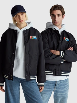 Benetton, Benetton Formula Bomber Jacket, Size: M, Dark Blue, Women United Colors of Benetton