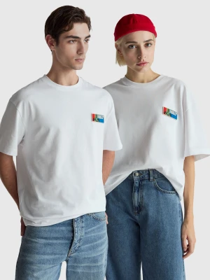 Benetton, Benetton Formula T-shirt With Back Print, Size: M, White, Women United Colors of Benetton