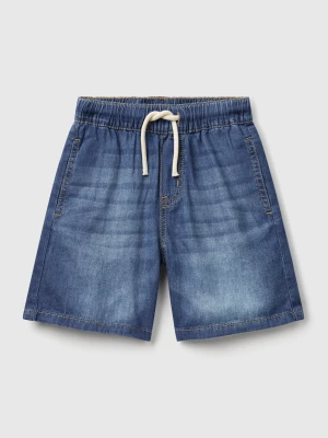 Benetton, Bermuda Shorts In Chambray, Size: 116, Dark Blue, Kids United Colors of Benetton