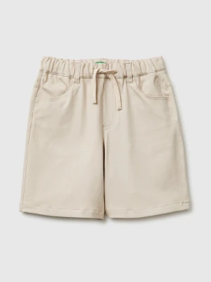 Benetton, Bermuda Shorts With Drawstring, Size: XL, Beige, Kids United Colors of Benetton