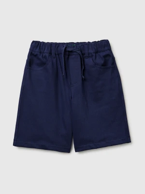 Benetton, Bermuda Shorts With Drawstring, Size: XL, Dark Blue, Kids United Colors of Benetton