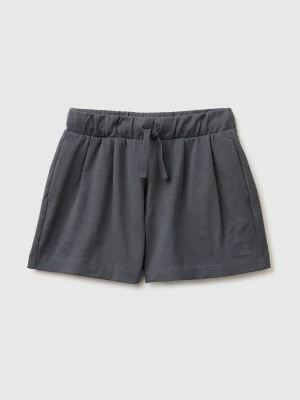 Benetton, Bermuda Shorts With Drawstring, Size: XL, Dark Gray, Kids United Colors of Benetton