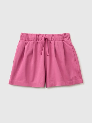 Benetton, Bermuda Shorts With Drawstring, Size: XL, Fuchsia, Kids United Colors of Benetton