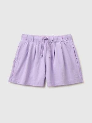 Benetton, Bermuda Shorts With Drawstring, Size: XL, Lilac, Kids United Colors of Benetton