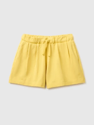 Benetton, Bermuda Shorts With Drawstring, Size: XL, Mustard, Kids United Colors of Benetton