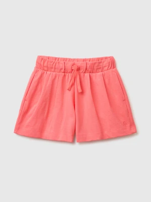Benetton, Bermuda Shorts With Drawstring, Size: XL, Orange Coral, Kids United Colors of Benetton