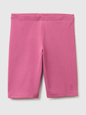 Benetton, Stretch Cotton Short Leggings, Size: XL, Fuchsia, Kids United Colors of Benetton