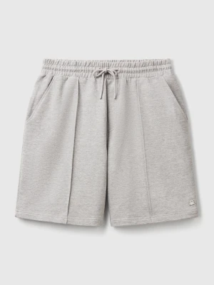 Benetton, Bermudas In Cotton Sweat, Size: XS, Light Gray, Men United Colors of Benetton