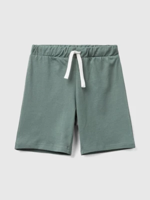 Benetton, Bermudas In Jersey, size 104, Military Green, Kids United Colors of Benetton
