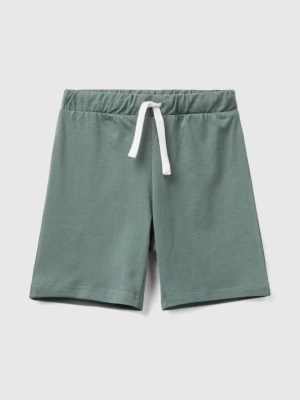 Benetton, Bermudas In Jersey, size 116, Military Green, Kids United Colors of Benetton