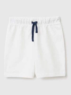 Benetton, Bermudas In Jersey, size 90, White, Kids United Colors of Benetton