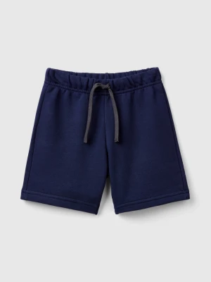 Zdjęcie produktu Benetton, Bermuda Shorts In Cotton Fleece, size 116, Dark Blue, Kids United Colors of Benetton