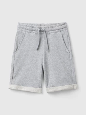 Benetton, Bermudas In Pure Cotton Sweat, size 2XL, Light Gray, Kids United Colors of Benetton