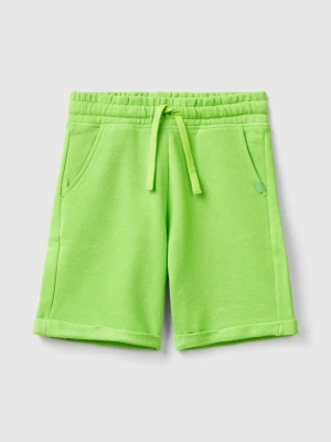 Benetton, Bermudas In Pure Cotton Sweat, size 2XL, Light Green, Kids United Colors of Benetton