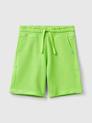 Benetton, Bermudas In Pure Cotton Sweat, size 3XL, Light Green, Kids United Colors of Benetton